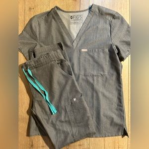 Figs Scrub Set, Graphite XS